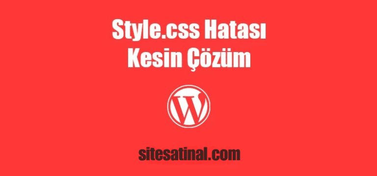 WordPress Tema style.css Dosyası İçermiyor Hatası